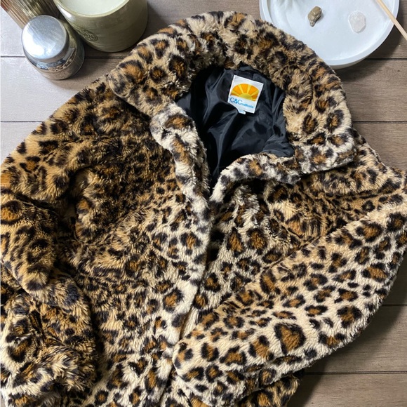 C&C California Other - C&C California Leopard Print Faux Fur Girl’s Coat Jacket Size: 12